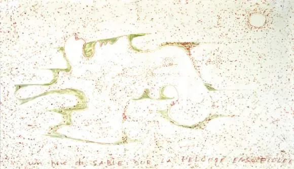 Un peu de sable sur la pelouse ensoileillée